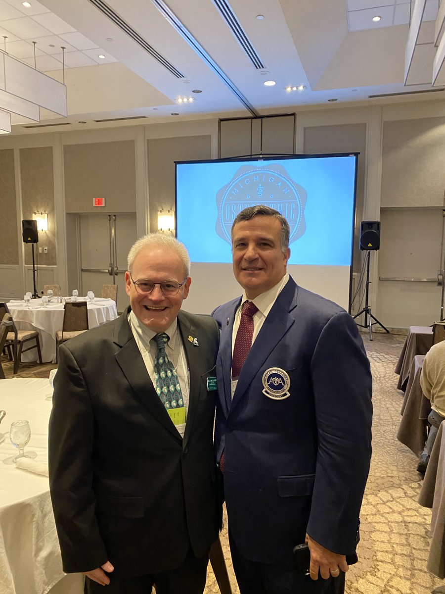 JosephGiaimoDO's tweet photo. We are celebrating our incredible profession at the Michigan Osteopathic Association 123rd Annual Spring Scientific Convention. @MichiganDOs @Emergidoc  #DOProud #MOASpring https://t.co/vWjPMH1ddZ