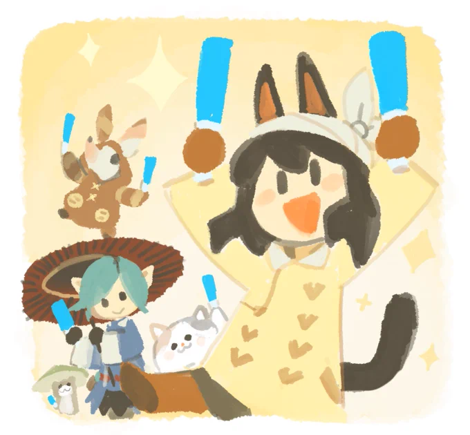 i've been doodling little moments as i've been playing FFXIV, this game is a lot of fun!! 