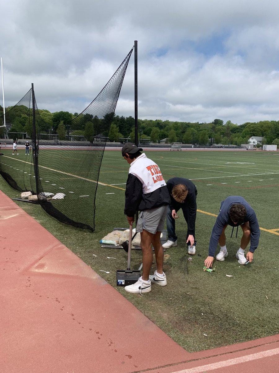 enickpfeifer's tweet photo. So proud of the @NNHSTigers boys lacrosse team. They all came out during WIN block today and cleaned up the multi sports stadium! Long overdue! Taking pride in your community means rolling up your sleeves and getting to work! https://t.co/C90eQqyGMi