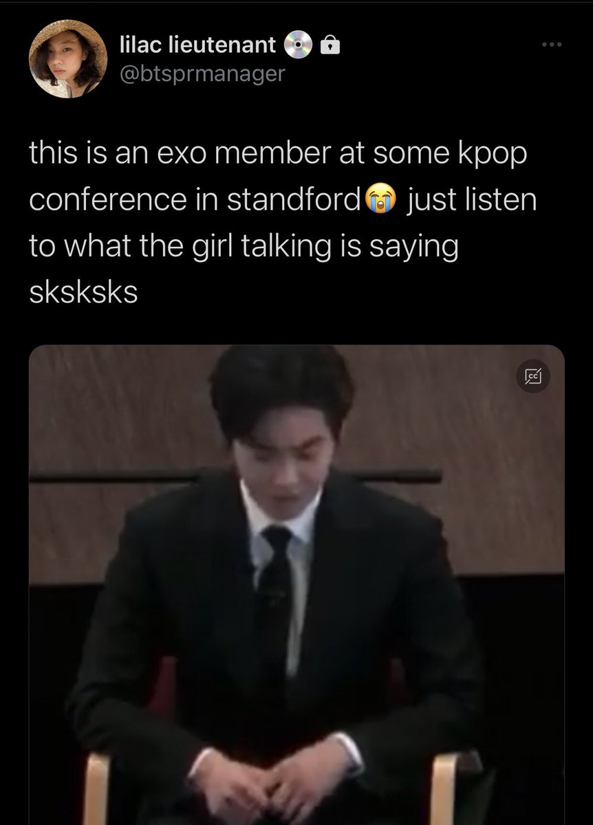 sehunsilog's tweet photo. this army getting 4k likes and their fandom in the replies mocking a pure KOREAN man giving 0 real-time reaction over an ENGLISH question by a WESTERN woman SOUNDS RAC*ST to me https://t.co/zBe7lBLr76