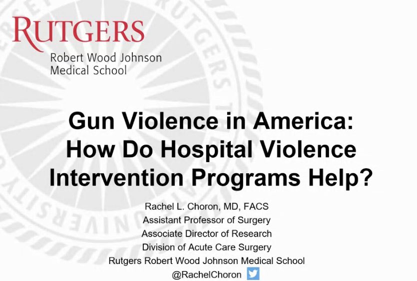 Jengeller1's tweet photo. Thank you @NJGVRC for an incredibly informative day filled with many engaging speakers. 

It was also great to hear @RachelChoron talk about HVIPs like the one at @RWJUH and our research project this far! 

#GunViolence #patientsafety https://t.co/fTtXSKOjTz