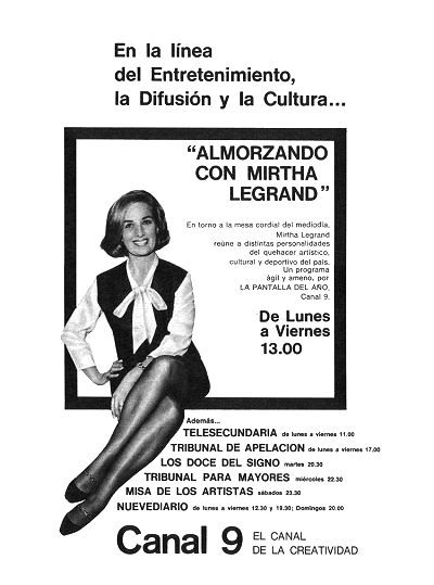 1969 - Almorzando con <a href="/mirthalegrand/">Mirtha Legrand</a>