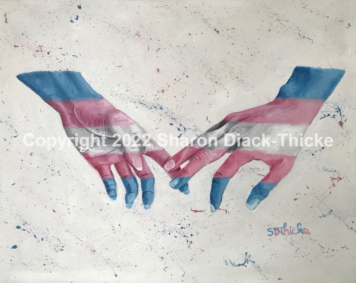 SentimentlArt's tweet photo. '2015' The year the Gender Recognition Act came into force.  The 4th painting in the #Pride2022 Series of Paintings. @Southend_Pride @prideukorg https://t.co/NqTWDtXF7v