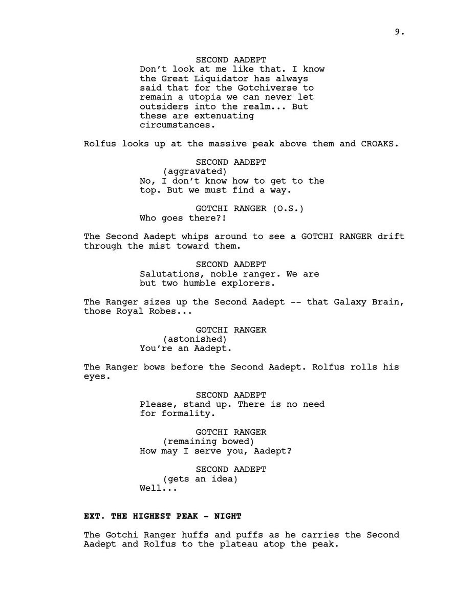 🏔⛰🏔⛰🏔⛰🏔

The Laughing Peaks beckon…

THE NINE AADEPTS: EPISODE TWO
Page nine. 👀

#Aavegotchi #GotchiGang #Gotchiverse #P2E #DeFi #NFT