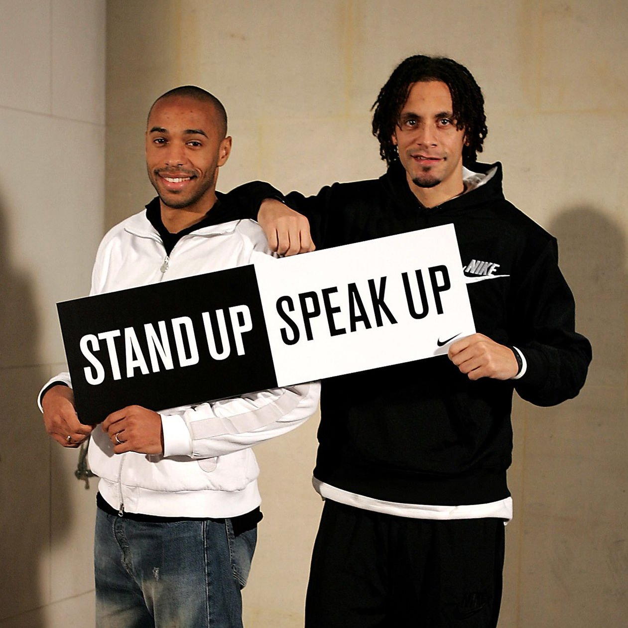 Conejo Pickering Cantina Classic Football Shirts on Twitter: "Nike Stand Up Speak Up Campaign A  campaign launched in 2005 by Thierry Henry following an increase in racist  incidents in football across Europe. Nike international teams