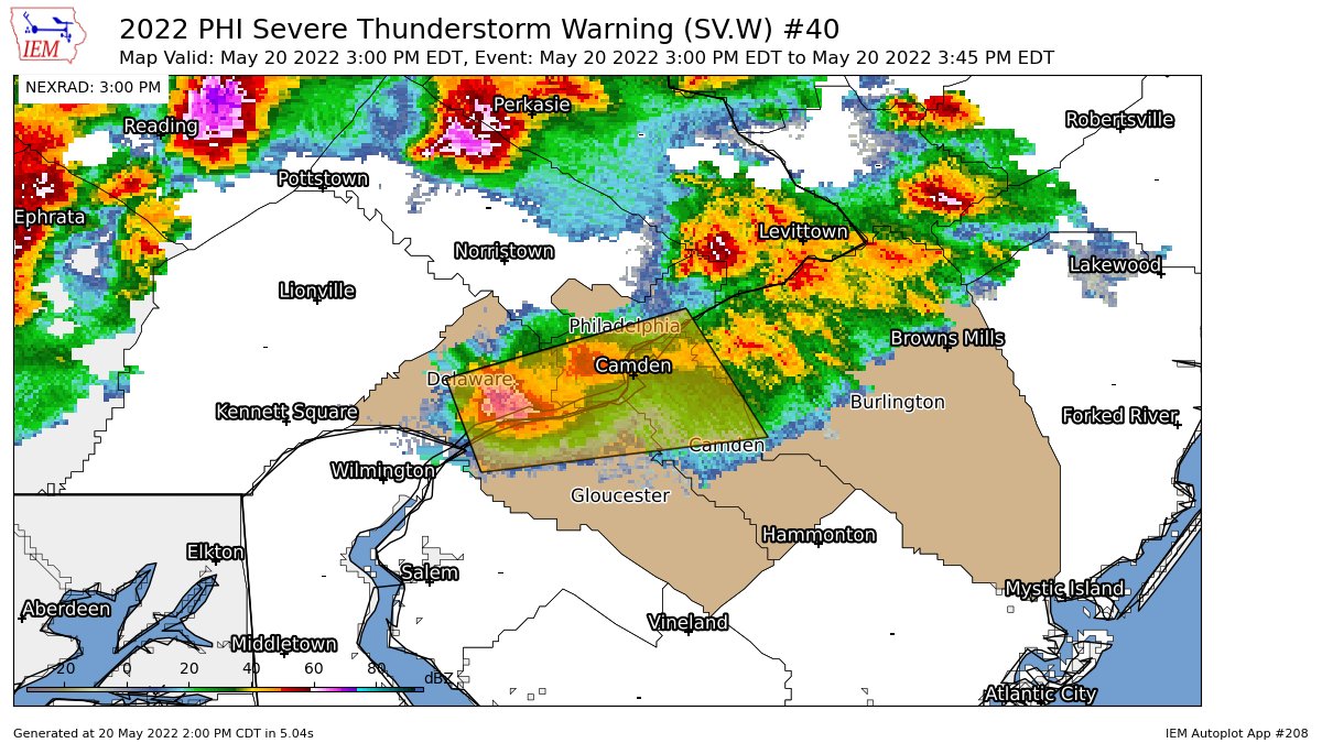 New York Metro Weather on Twitter "PHI issues Severe Thunderstorm