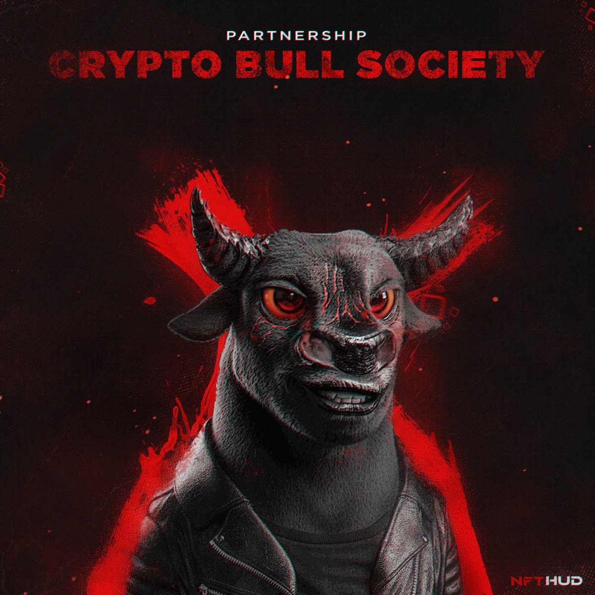 We have partnered with an OG community 😎
<a href="/Crypto_Bull_NFT/">CryptoBull</a> x <a href="/nfthud/">NFT HUD</a> 

The team has been using NFT Hud since mint, so it only made sense ❤️⚡️
