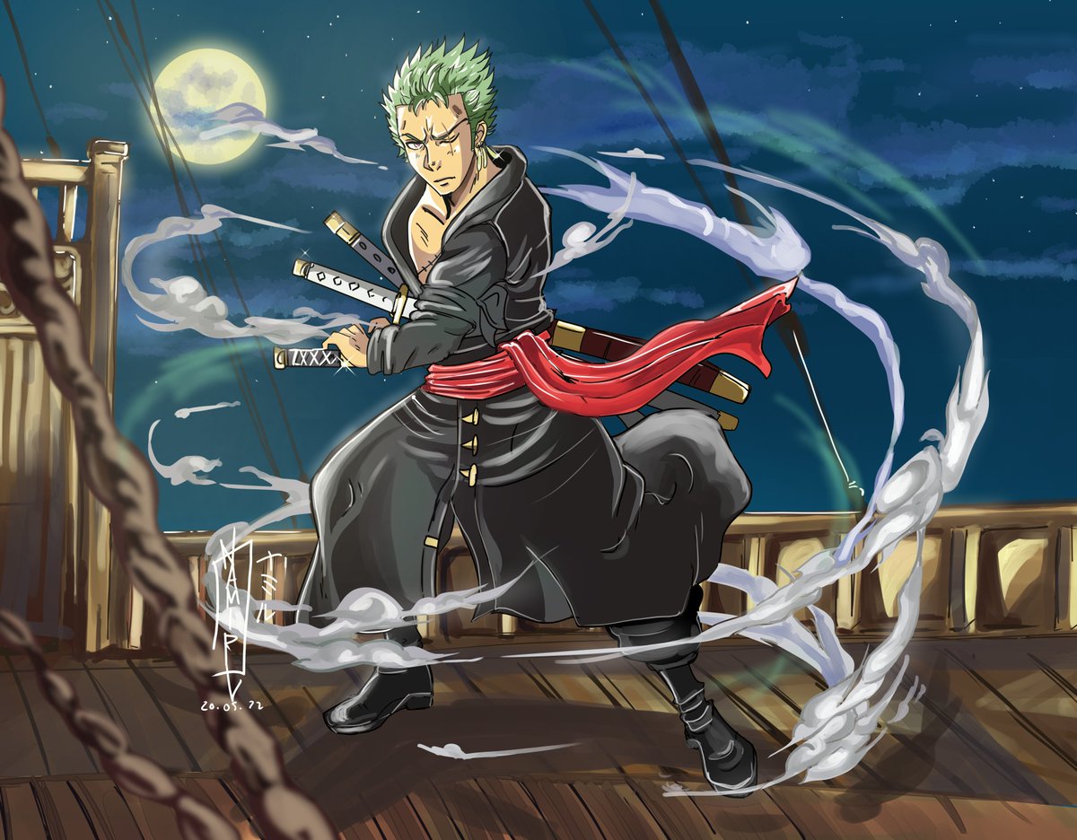 namirokami's tweet photo. fanart de zoro terminé !:3 @OnePieceFanFR #Onepiecefanart #fanart #anime #Zoro #onepiece  @OnePieceAnime https://t.co/L2ZP4MLXCh