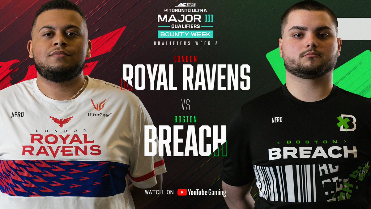 BOUNTY WEEK IS HERE 💰 

To start us off, the London @RoyalRavens clash with the @BostonBreach on https://t.co/wmB1gxuPFf 

#6thRaven | #IntoTheBreach | #CDL2022 https://t.co/sX2a2jsWlg.