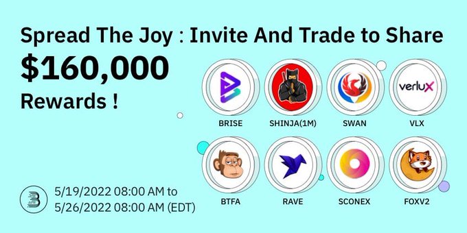 Spread The Joy: Invite &amp; Trade to Share $160,000 Rewards! BitMart is working hand in hand with BRISE<a href="/tag/nft"class="tags"><span>#nft</span></a>
