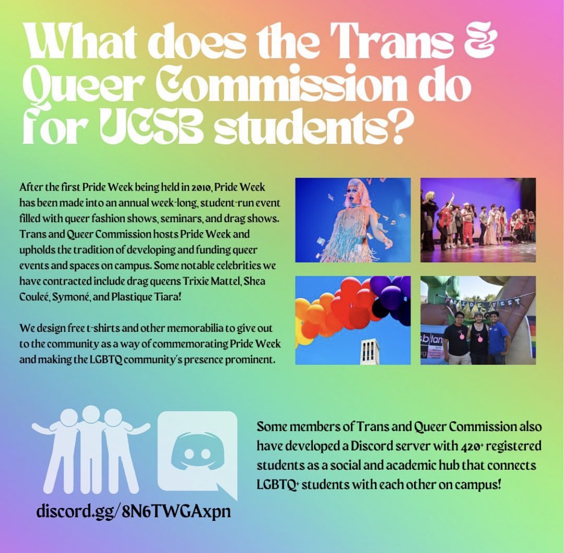 UCSBTQC's tweet photo. also our apps have been extended!!! if you’d love to help revitalize and mobilize #ucsb ‘s LGBTQ+ community and get paid for your important work, please apply!! we have positions that can be low-commitment and/or open to all grad years :) https://t.co/BVzUPW96qW https://t.co/bnmIStT3ou