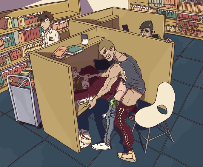 Sometimes, the library is not that quiet… #NSFW College https://t.co/MnhYF332ck