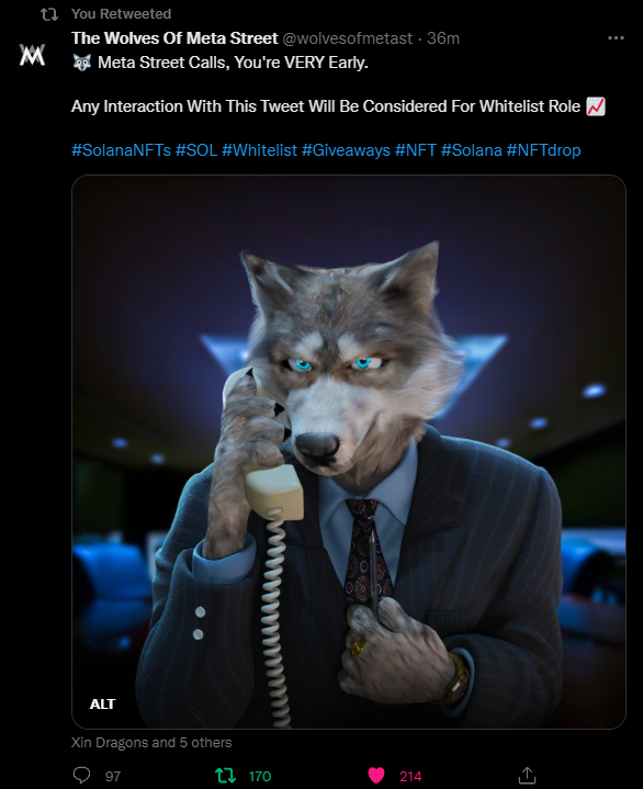 marrakash420's tweet photo. @wolvesofmetast @XinDragons @BountyHunterNFT @GreatGoatsNFT @DeGodsNFT @CertifiedCitric @NickyGee44 Lets Goooo https://t.co/MWkBxPzGfN
