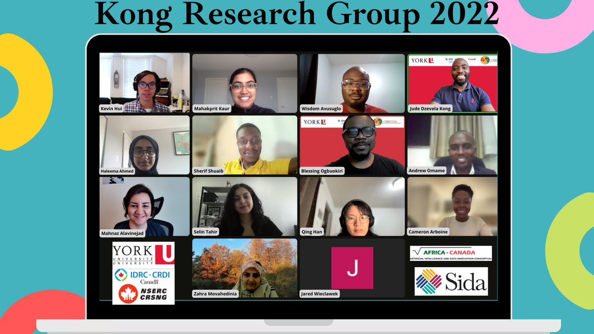 dzevela's tweet photo. Kong Research Group Members!! Please meet some of the faces behind the great research work from my lab: using mathematical modeling, AI and other quantitative methods to improve decision-making for infectious diseases and anthropogenic disturbances.  @YorkUScience @CanBlackSci https://t.co/4vtLvxpgKG