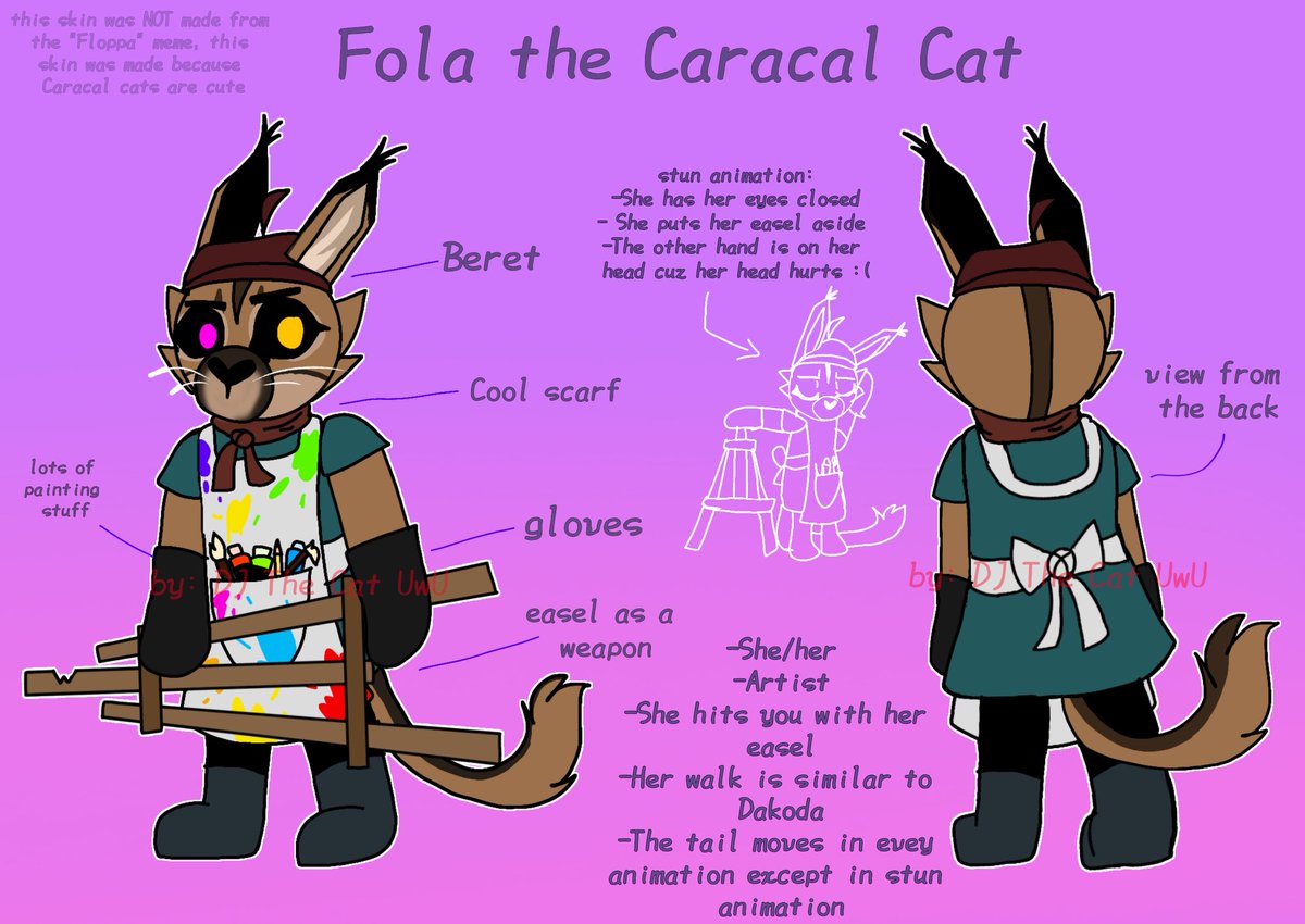 made her reference better :D
(the last time I post about her, for now)
.
.
.
Fola the Caracal cat
#PiggySkinContest