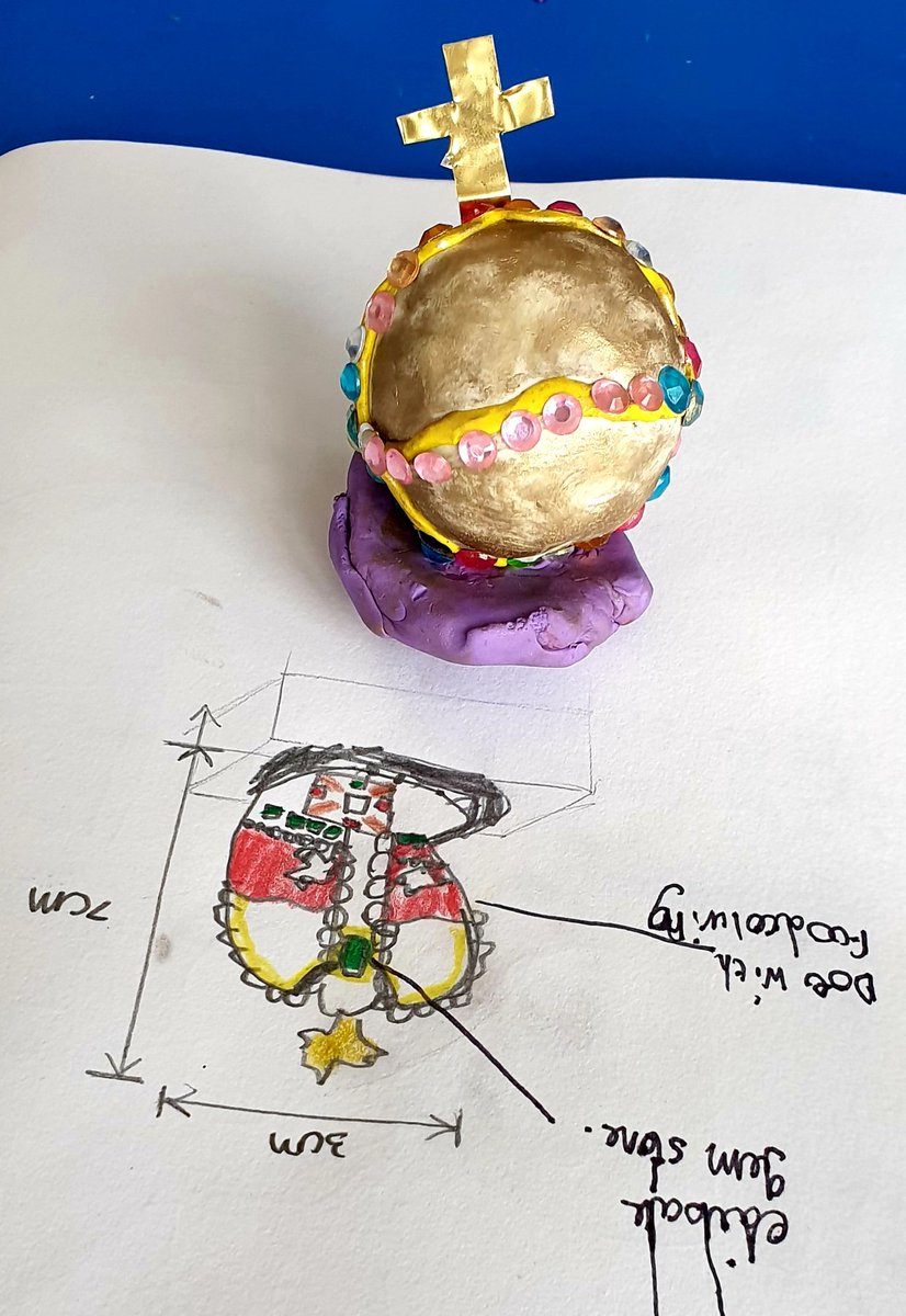 AardvarkPink's tweet image. Yr 3 #stpaulshyde made their jubilee cake models today and I was so impressed with the children who followed their final design ! So hard when the shiny things and coloured clay come out!  You just want to use them all!😍