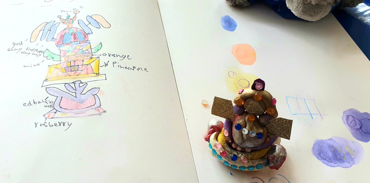 AardvarkPink's tweet image. Yr 3 #stpaulshyde made their jubilee cake models today and I was so impressed with the children who followed their final design ! So hard when the shiny things and coloured clay come out!  You just want to use them all!😍