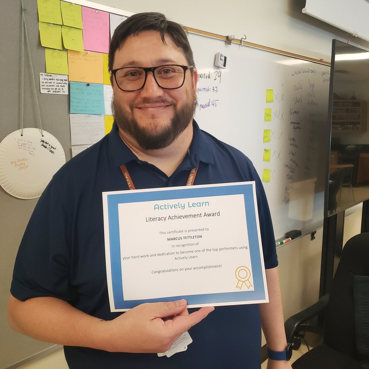 TSpencerIrving's tweet photo. We love when our science teachers win Literary Achievement Awards! from Actively Learn! @activelylearn @marktet @PTimmons_IISD @CokerPutman13 @CardwellPrep @CardwellLibrary @dpvils @LiteraryMrG #CardwellStrong #HeartofCardwell #interactiveliteracy #learndeeply https://t.co/gxZlKRAZHD