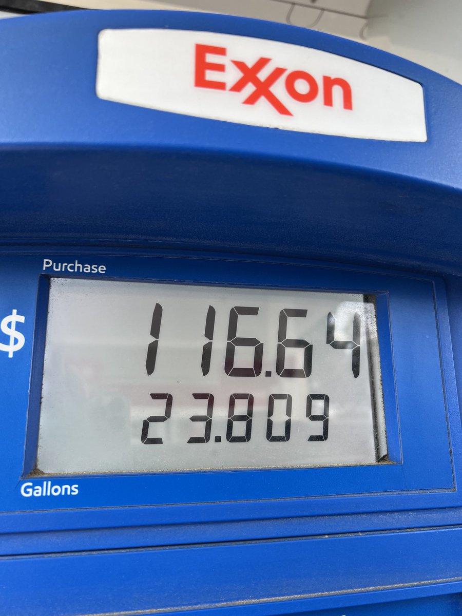 And I was worried about the $55 full tank when I bought my Grand Cherokee. Welp.