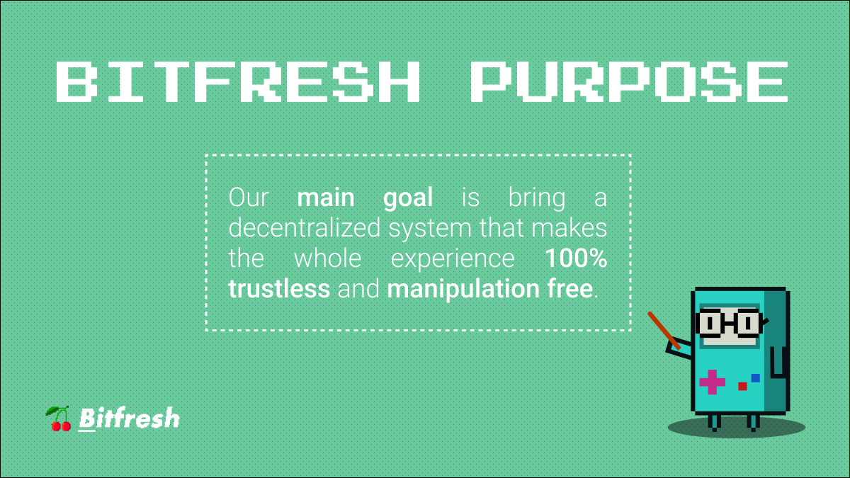 BitFreshWIN's tweet image. It&apos;s time to go to the roots! What is the vision behind #Bitfresh? Here it is 👇
We want to make the decentralized gaming concept tangible. Our main goal is to supply the iGaming ecosystem with trust, security, and fairness, bringing a system 100% trustless and manipulation free.