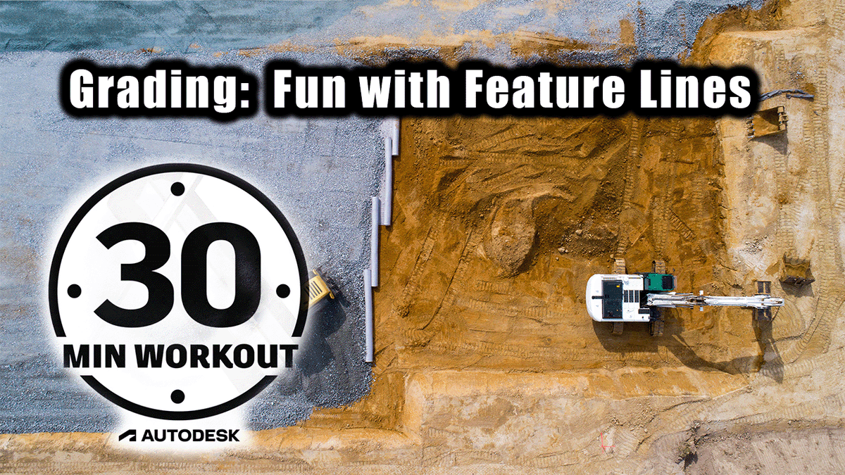 Last week, I presented a 30 Minute Workout webinar on Grading using Feature Lines in Civil 3D.  Posted the recording here:  ow.ly/8pse50JesM1