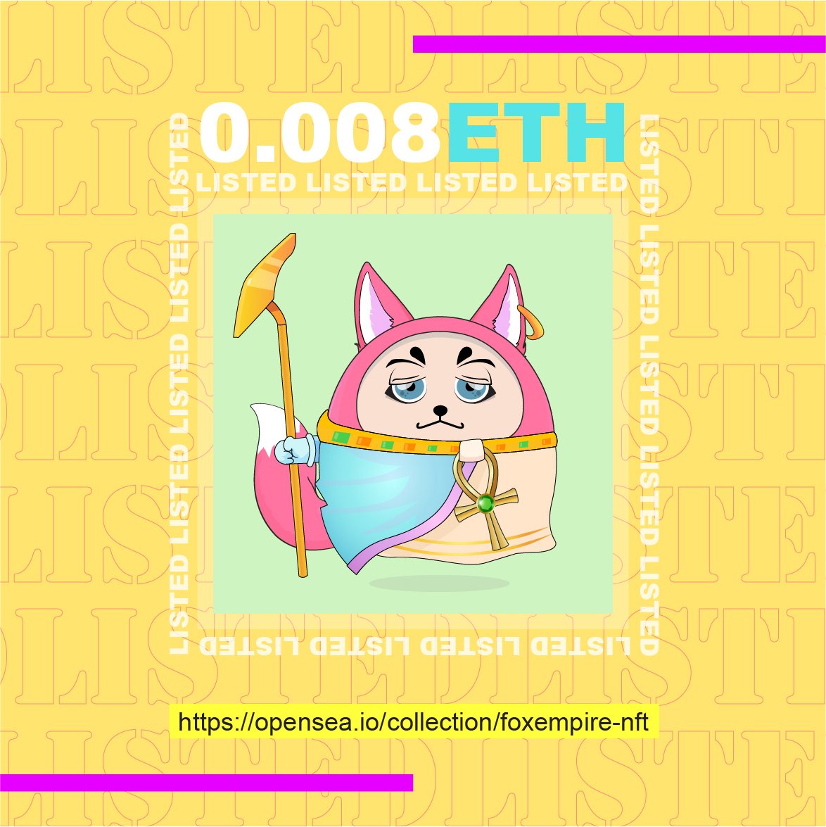 Horus🦊 from Egypt collection 
Available on <a href="/opensea/">OpenSea</a>🚀 

Now only 0.008 eth🤩
Don't hesitate to adopt one🎉

Unique hand drawn 🖌️
🌐Polygon Network 

#NFTdrop #opensea #nftcollector #NFTCollection #nfts #polygon #NFTCommunity #NFTartists #nftart #nftsales #nftprojects