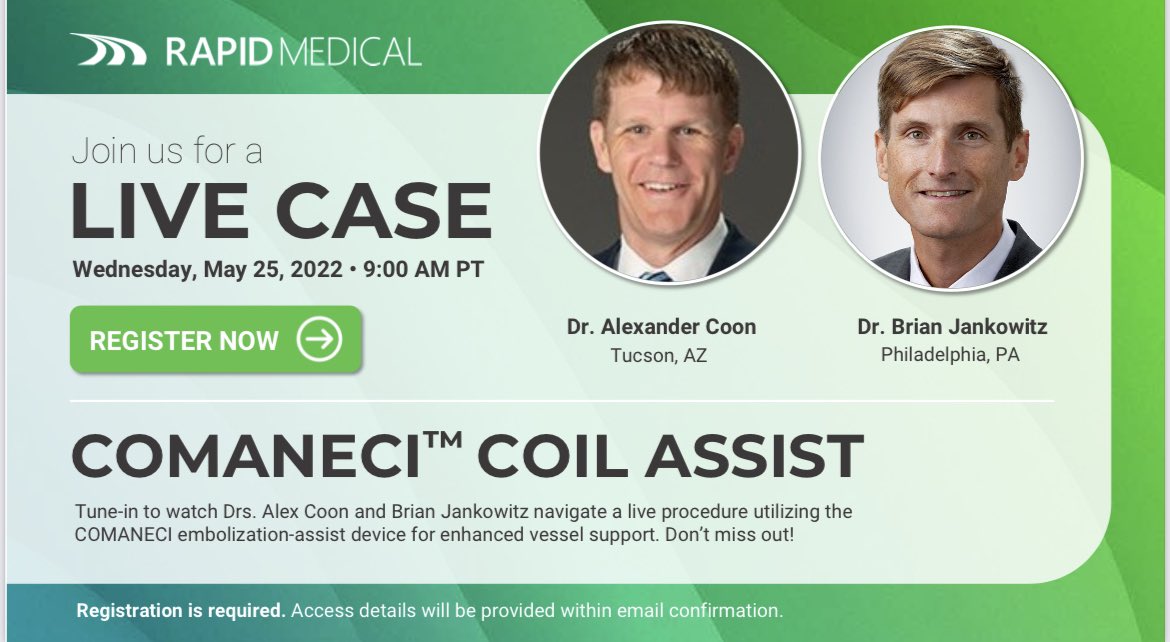 Excited to be working with my colleague Dr. Brian Jankowitz next week. Join us for this streaming live case, registration details to follow.