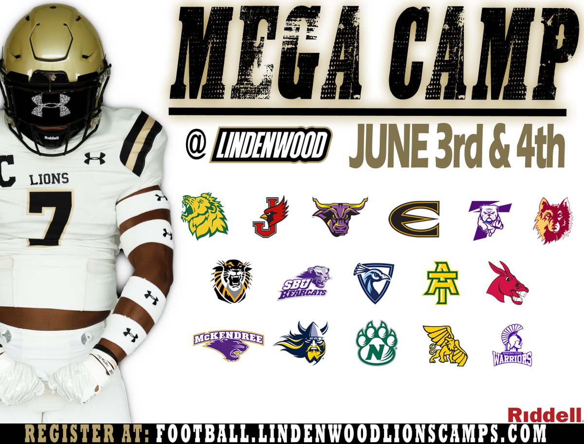 LindenwoodFB's tweet photo. 🚨2 WEEKS AWAY🚨

🚨FBS, FCS, D2, D3, NAIA &amp; JUNIOR COLLEGES EVALUATING🚨 

When: June 3rd &amp; 4th, 2022
Where: Lindenwood University Hunter Stadium
Who: High School (Incoming 23', 24', 25', 26'); Transfer Portal, Unsigned 22', &amp; Juco Athletes

Register Now: https://t.co/PMslnlBC5a https://t.co/ca8xrKAlj2