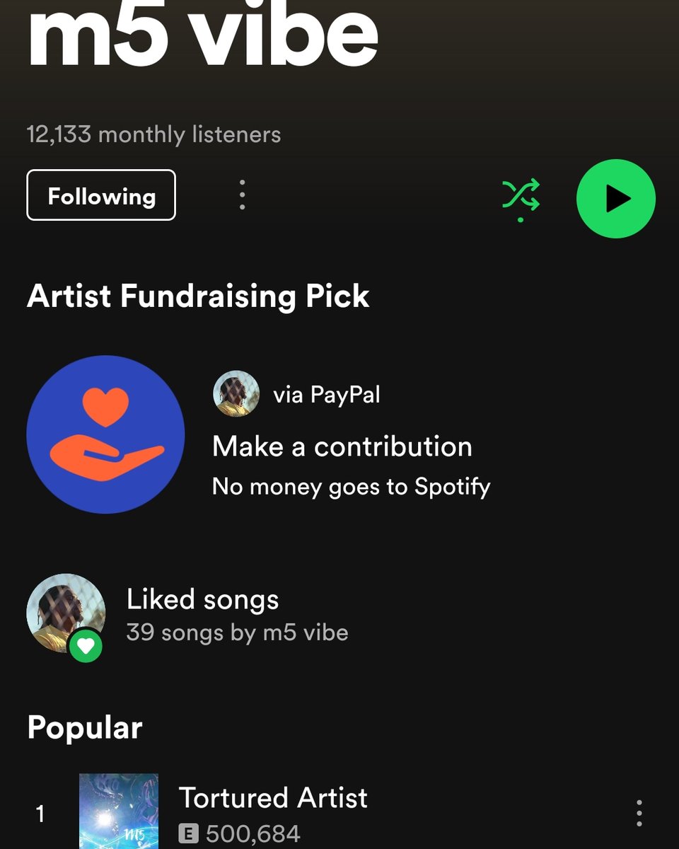 m5vibe's tweet photo. So grateful and honored to have reached these stats. Tho, Seems like everytime I hit a milestone that I should be celebrating, im going thru the most turbulence in my life. Overall still thankful. And thank yall🙏🏾 #NewMusicFriday #goals #balance https://t.co/T3StMIyRCx
