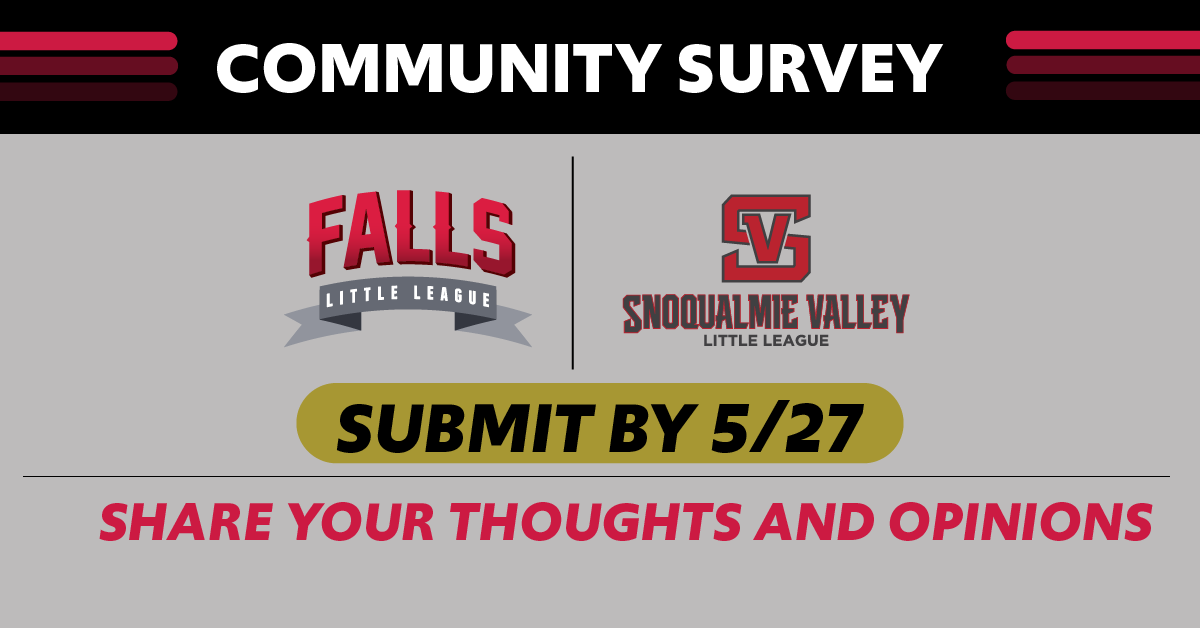 FallsLL's tweet photo. ⚾  🥎 community members. Help us evaluate how the foundation for our youth baseball and softball remains strong for 2023 and beyond. 𝗦𝗵𝗮𝗿𝗲 𝘆𝗼𝘂𝗿 𝗳𝗲𝗲𝗱𝗯𝗮𝗰𝗸 𝗯𝘆 𝟱/𝟮𝟳 𝟭𝟭:𝟱𝟵𝗽𝗺. 𝗦𝘂𝗿𝘃𝗲𝘆 𝗮𝗰𝗰𝗲𝘀𝘀:  https://t.co/FZJr4EgyCt https://t.co/1nvE2ucNyp