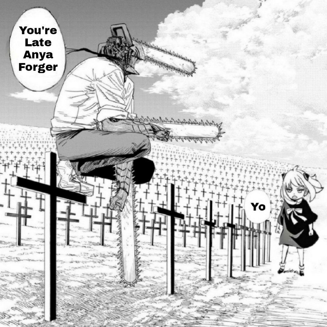 Anya facing off Denji in Chainsaw Man