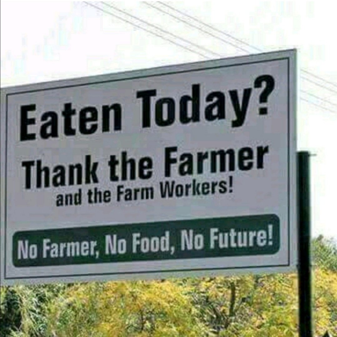 m_peker's tweet photo. "Bugün yemek yiyebildiysen çiftçilere ve tarım işçilerine teşekkür et.
" Çiftçi yoksa; Gıda ve Gelecek yoktur" #farm #gıdakrizi #üretim https://t.co/M2XI7xDWnS