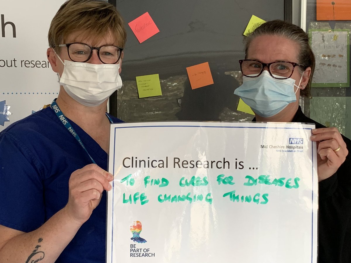 Celebrating National clinical trials day <a href="/MidCheshireNHS/">Mid Cheshire Hospitals 🏥</a> @NIHRCRN_nwcoast <a href="/KarenKjgil/">Karen Gilbert</a> <a href="/Debylvv/">Deborah Maren</a> <a href="/AnnabelTomlins2/">Annabel Plumb</a> @Kate_Pagett <a href="/carolinedixona/">Caroline Dixon</a>