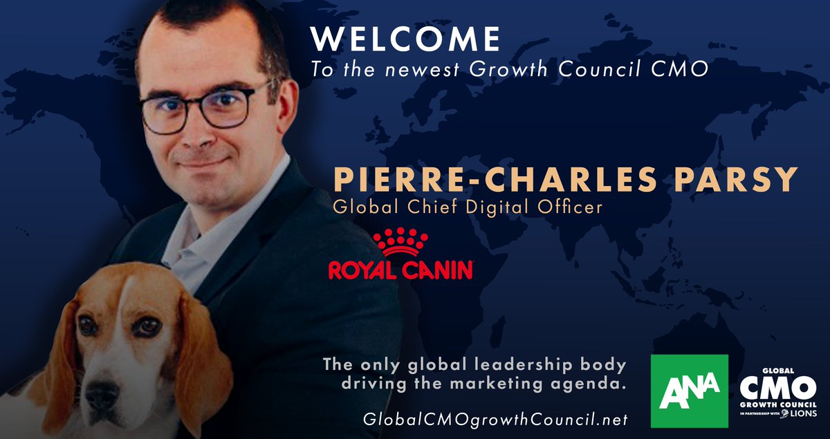 brandsforhumans's tweet photo. Join the #GrowthCouncil in welcoming Pierre-Charles Parsy of @RoyalCanin to the Brand, Creativity, and Media Working Team. We look forward to your vast experience in business innovation, digital transformation acceleration, and strategic project leadership. #ActionsBeyondAds https://t.co/FDr6MDjLrC