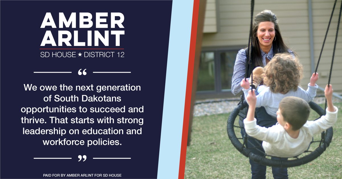 We owe the next generation of South Dakotans opportunities to succeed and thrive. That starts with strong leadership on education and workforce policies.
#Education #Vote #AmberArlintSD #SouthDakota #Republican