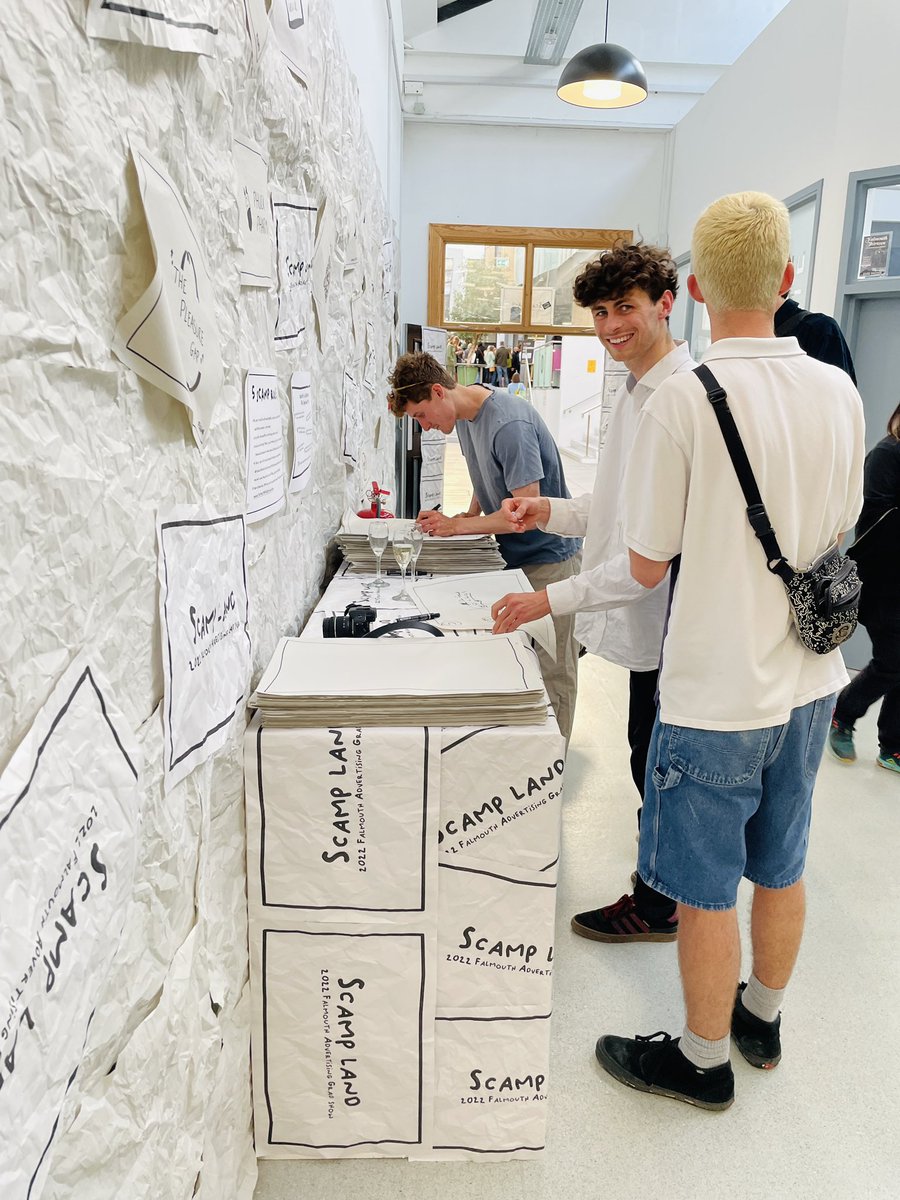 CreativeAdsFal's tweet photo. SCAMPLAND our interactive exhibition is live. Celebrating creative advertising graduates class of 22! ❤️ https://t.co/mwjSBal0CT