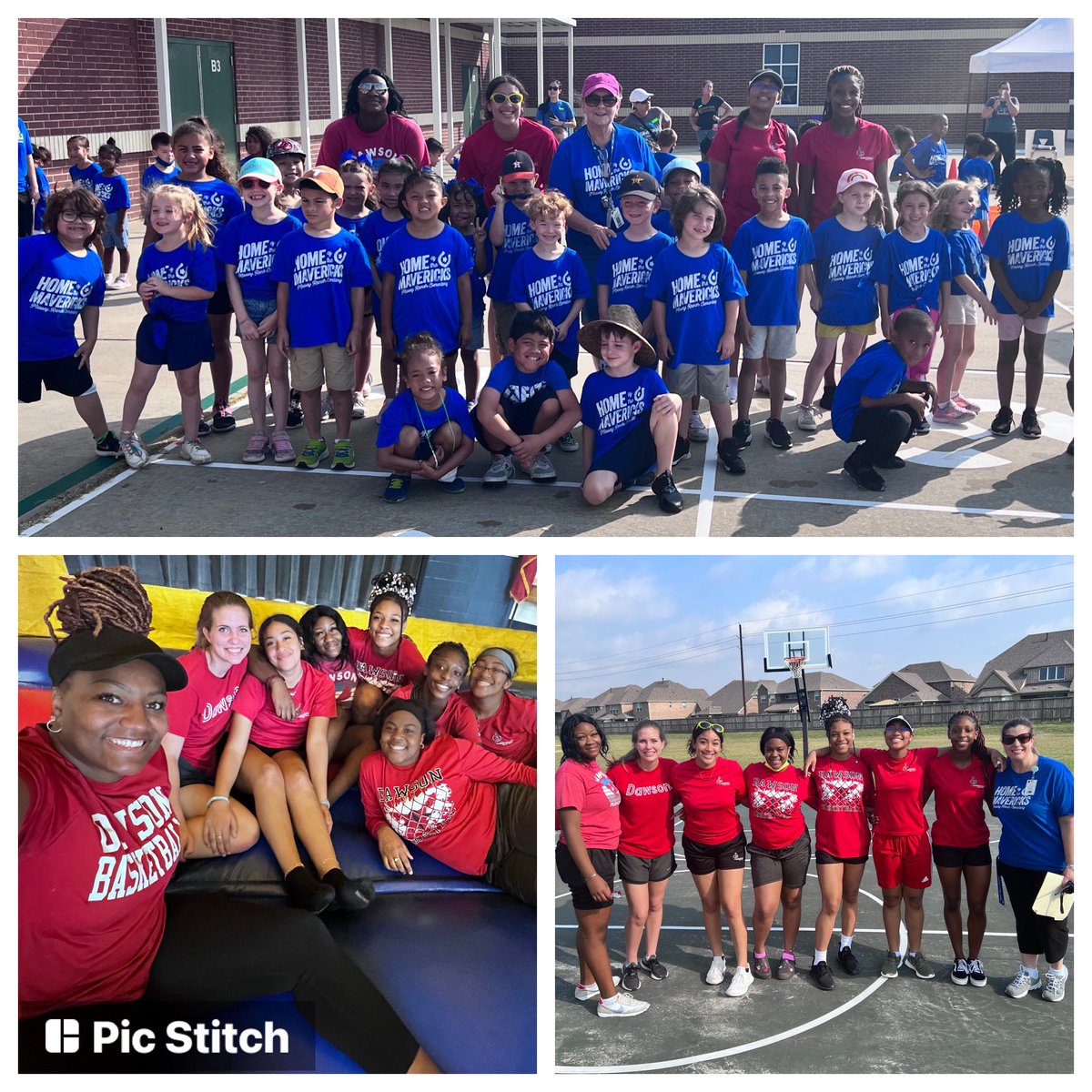 HoopsDawson's tweet photo. Thank you so much @MasseyRanchElem for allowing Dawson Girls Basketball to help out at Field Day!  Your parents, teachers, and students are all amazing!! ❤️ We love our future Eagles! #itsbetterhere #ForTheCulture @PearlandISD @DawsonHighSchl https://t.co/f2TAHmgKEU