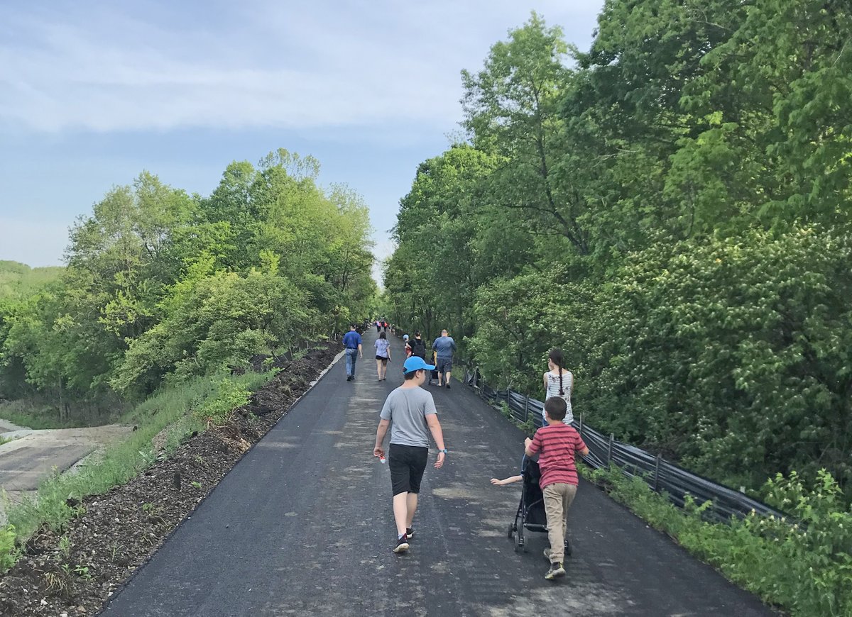 The park's signature bridge connects with the southern portion of the Big-4 Rail Trail extension and is adjacent to #EagleCreek, offering several paved and natural trails. Other portions open soon: fishing pier, disc golf, mountain bike trails, and playground