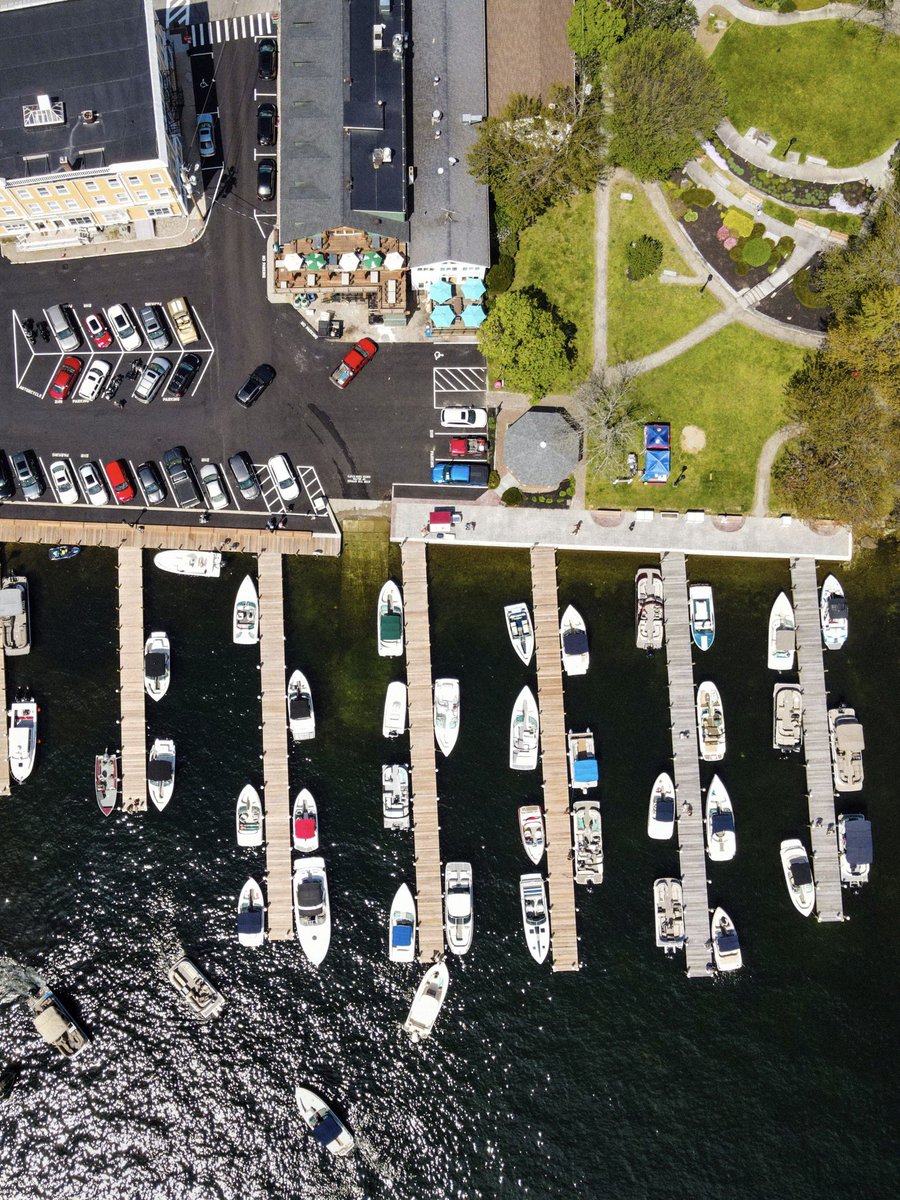 Looking down on Wolfeboro Bay #lakewinnipesaukee #wolfeboronh