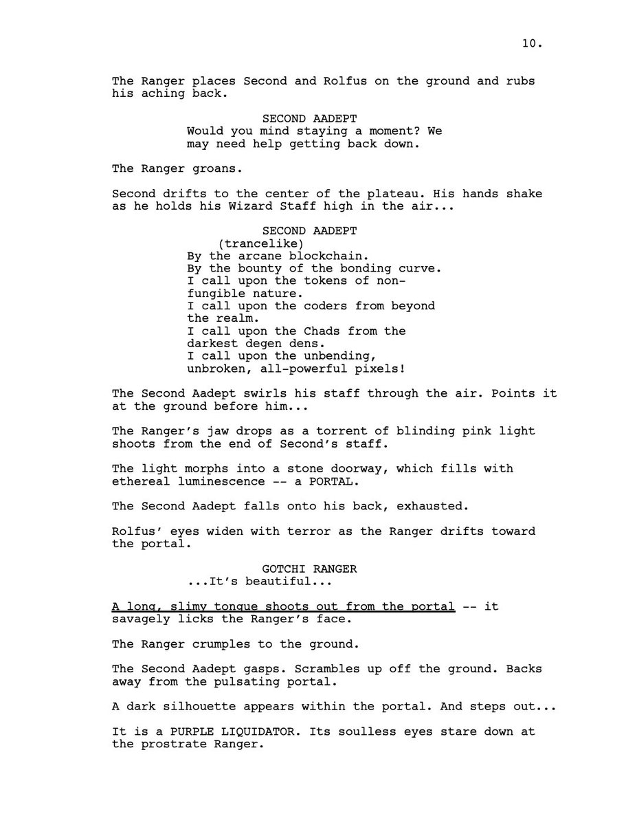🔮🧙‍♂️👻🪄

The Second Aadept casts a powerful spell…

THE NINE AADEPTS: EPISODE TWO
Page 10. 👇👇👇

#Aavegotchi #GotchiGang #Gotchiverse #DeFi #P2E #NFT