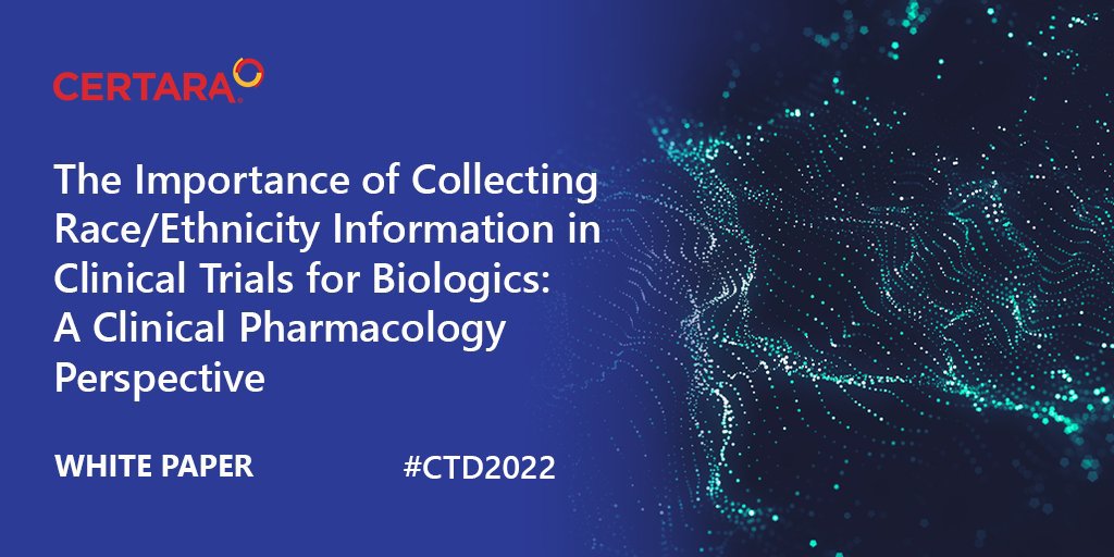 Certara's tweet photo. This #ClinicalTrialsDay, we want to honor clinical experts and their consistent commitment to improve diversity in clinical trials. In this whitepaper, they discuss the significance of addressing race/ethnicity factors: https://t.co/dCCnw3Xzwa
#CTD2022 #ClinicalTrialsDay #Simcyp https://t.co/e5sGycXNZv