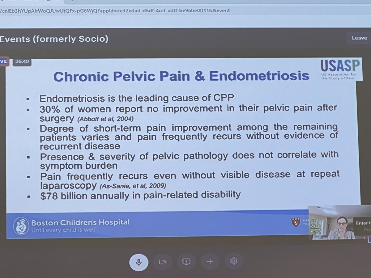 Endometriosis is the leading cause of chronic pelvic pain. We need more funding and research on this area! #USASP2022 #endometriosis