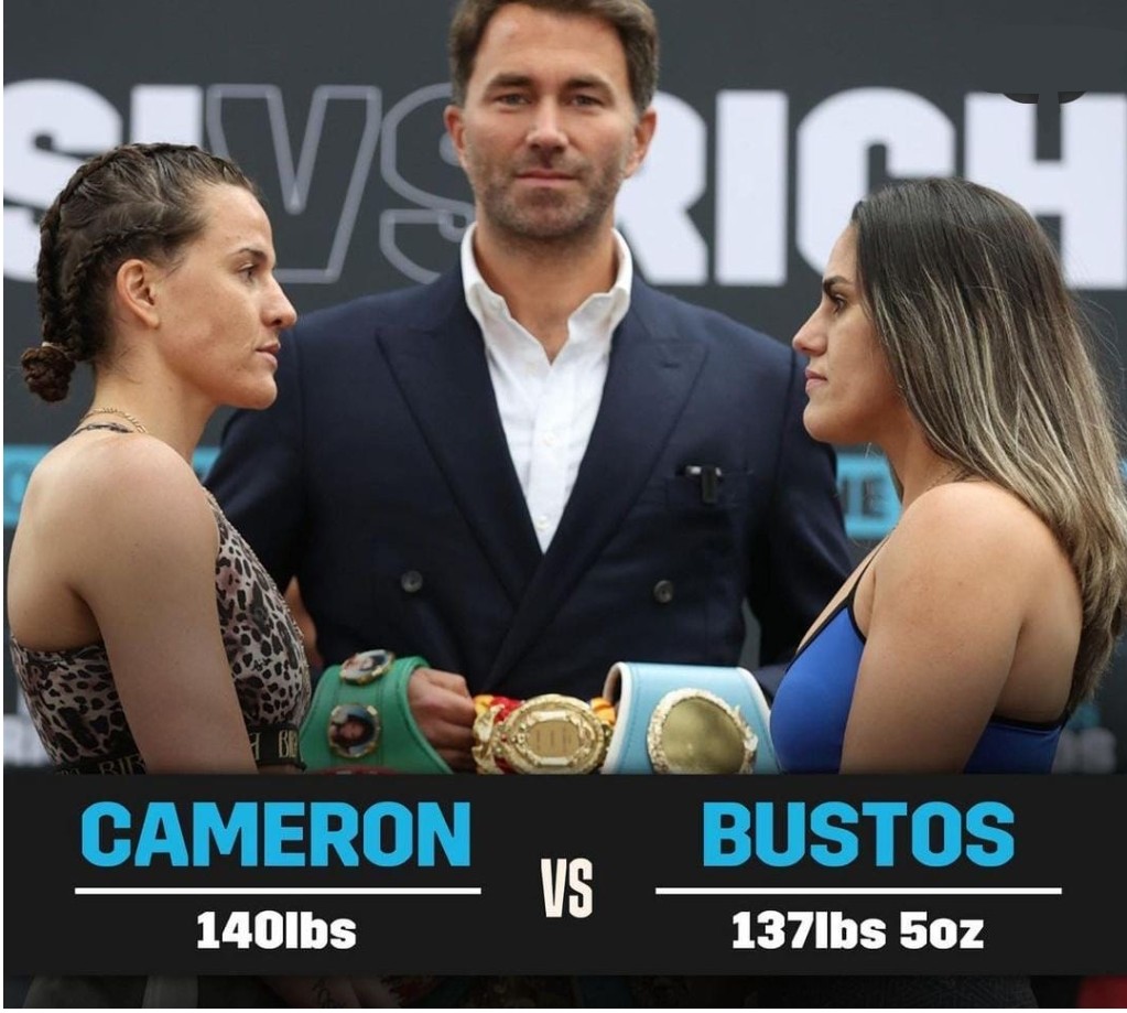 aranoboxok's tweet photo. ⚖️ PESAJE OFICIAL ⚖️
🥊 Combate habilitado entre Chantelle CAMERON (15-0-0, 8 KO) y Victoria “la Leona” BUSTOS (23-6-0, 0 KO).
👑 Título del mundo CMB y FIB superligero.
🇬🇧 Sábado 21/5 - O2 Arena de Londres.
#Boxeo #Boxing #Londres #CMB #FIB #AranoBox #FeCorBox #DSportsFight https://t.co/h4YoYBQ9ZF