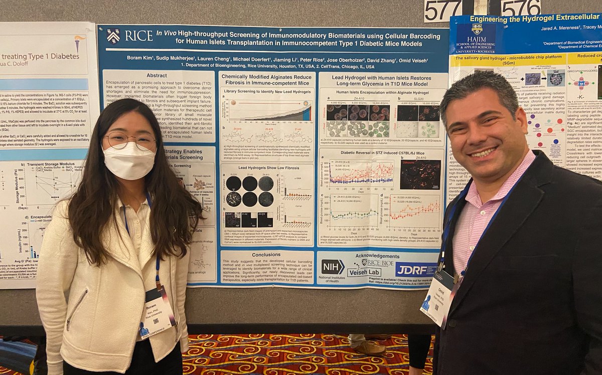 Rice University Bioengineering (@rice_bioe) on Twitter photo Congratulations to Boram Kim, a #RiceBIOE 4th year PhD student in #Veisehlab, for being awarded 1st Place in the Immune Engineering SIG Student Poster Competition Awards for the 2022 <a href="/SFBiomaterials/">SFBiomaterials</a> Conference! Congratulations to Boram Kim, a #RiceBIOE 4th year PhD student in #Veisehlab, for being awarded 1st Place in the Immune Engineering SIG Student Poster Competition Awards for the 2022 <a href="/SFBiomaterials/">SFBiomaterials</a> Conference!