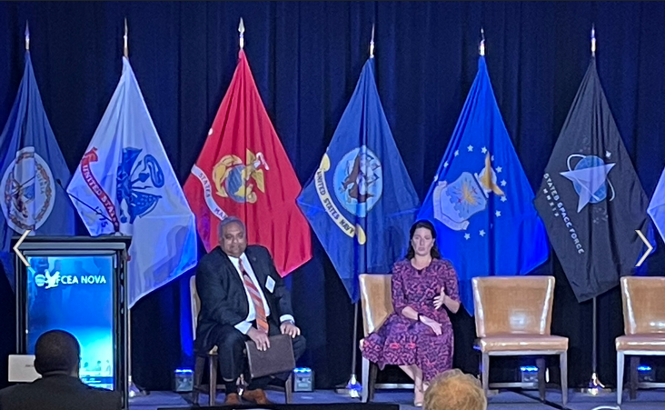 nxtkeycorp's tweet photo. Shivaji Sengupta led the fireside chat with Ms. Kuharske the #chiefdataofficer for #DISA at the AFCEA NOVA IT Industry Day. #datatrends , #innovation , #bigdata , #strategicplan , #machinelearning , #artificialintelligence , #dataanalytics , #zerotrust , #datasupplychain https://t.co/4ZPdwYR2hs
