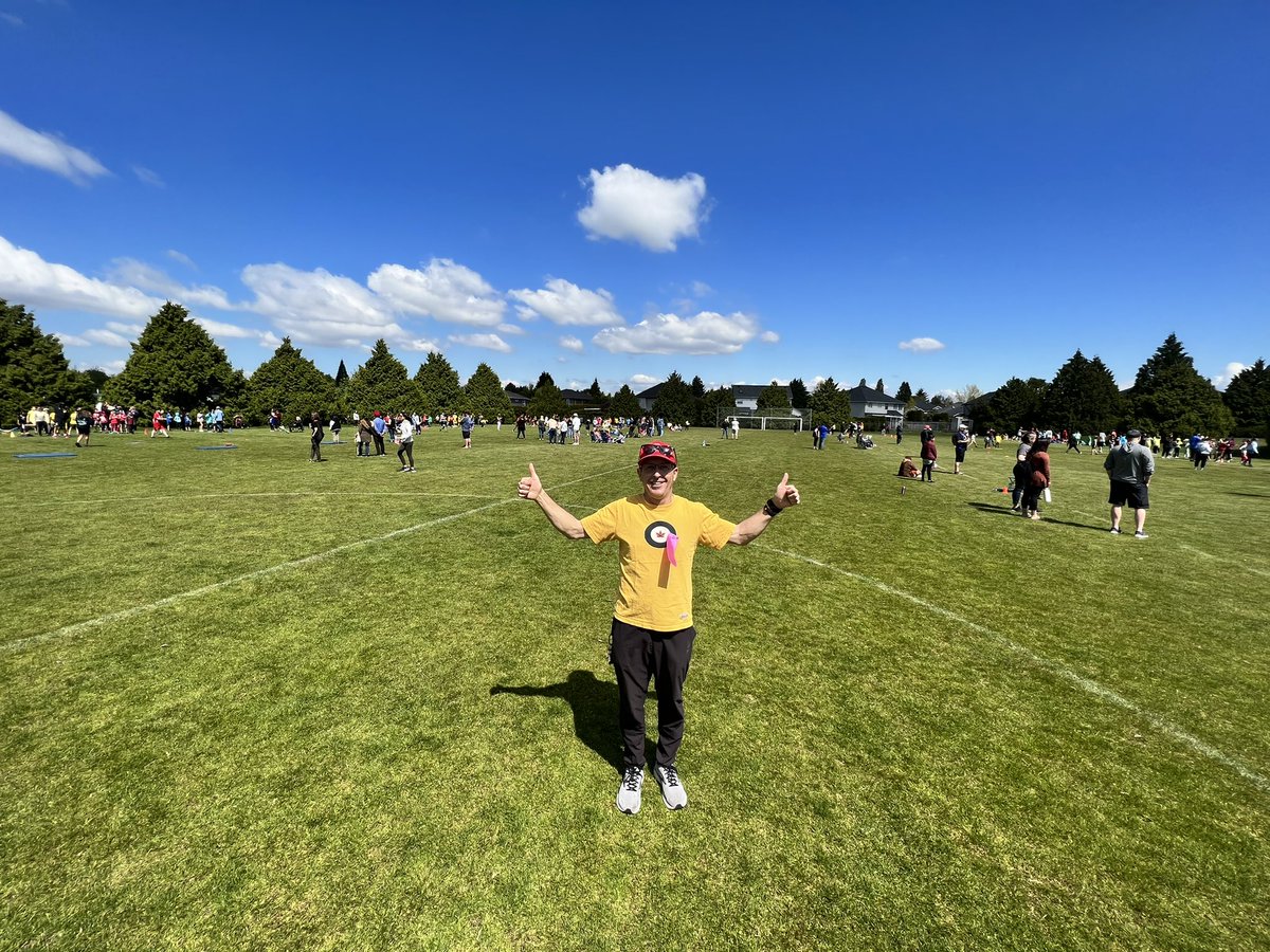 Mrs__MacDonald's tweet photo. What a day for @JohnMorrisonEDU’s final Sports Day with @DonChristian36 and @Surrey_Schools #AlmostRetired #SunshineMakesEverythingBetter #sd36learn https://t.co/c3r1007P65