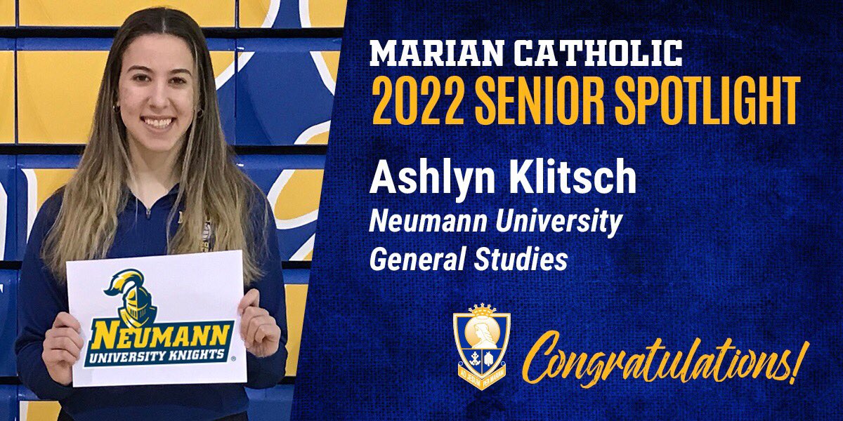 Marian_CathHS's tweet image. #MarianScholar Class of 2022 Senior Spotlight on Ashlyn Klitsch! Ashlyn will be attending Neumann University for General Studies. Good luck, Ashlyn! #MarianPride #MarianExcellence #BeMarian 💙💛🎓2️⃣0️⃣2️⃣2️⃣