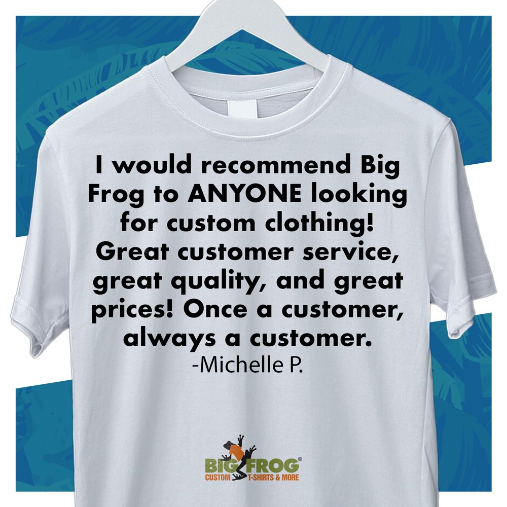BigFrogOfInde's tweet photo. We completely agree: Once a customer, always a customer. Thank you for the loyalty and support! We couldn't have done it without our amazing customers, like you!
#customerreview #grateful #bigfrogexperience #customtshirts #customgarments #customerservice https://t.co/IbcjPeBDYP