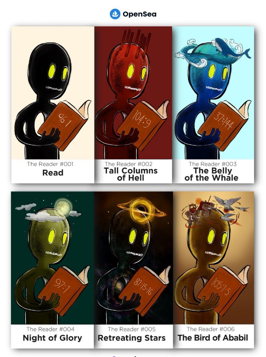 ReaderHead1's tweet image. Quick introduce for my artwork.

Character 'The Reader'

The Reader is a heartless human who search the path by reading the book of guide.

Marketplace!
opensea.io/collection/rea…

RTs are very much appreciated 🙏

#nft #nftcollectors #NFTCommmunity #OpenSeaNFT