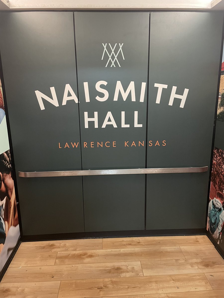 A little elevator transformation to highlight the end of a long construction project 🥺

Make sure you to come see the new Naismith Hall! #rockchalk #universityofkansas #lfk